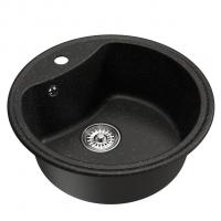 Мойкa ML-GM09 КОМФОРТ круглая, черная (308), 510 мм (глуб. чаши 190)