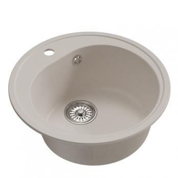 Мойкa ML-GM11 КОМФОРТ круглая, белый (331), 500мм (глуб. чаши 180)