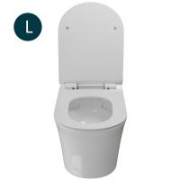 Унитаз подвесной безободковый WAVE STAR сид. дюропласт, м/л, быстр, БЕЛЫЙ глянец (L)