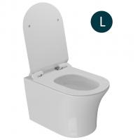 Унитаз подвесной безободковый WAVE STAR сид. дюропласт, м/л, быстр, БЕЛЫЙ глянец (L)