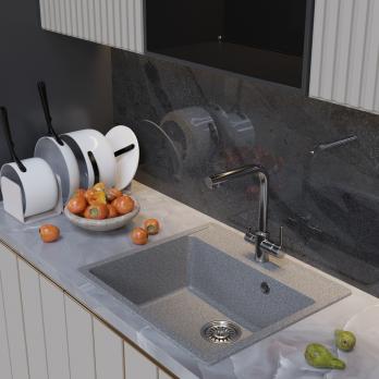 Мойка ML-GM15 КОМФОРТ темно-серая (309), 560*500*180мм