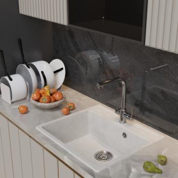 Мойка ML-GM15 КОМФОРТ ультра-белая  (341), 560*500*180мм