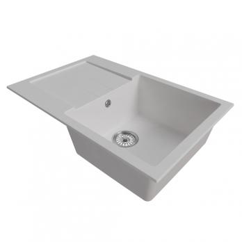 Мойка ML-GM31 КОМФОРТ с крылом, ультра-белая (341), 770*500*190мм