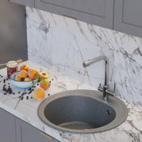 Мойкa ML-GM11 КОМФОРТ круглая, темно-серая (309), 500мм (глуб. чаши 180)