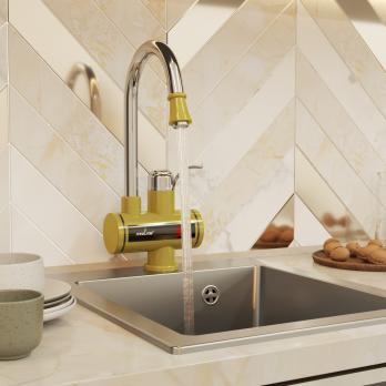 Проточный водонагреватель WH-003 GOLD  (3,3 кВт, УЗО, кухня, индикатор темп) MIXLINE