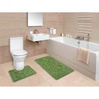 Набор ковриков д/ванной  Shahintex PP 60*100+60*50 зеленый чай (01)