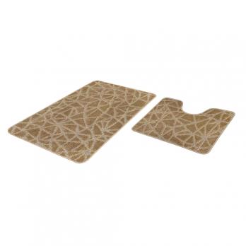 Набор ковриков д/ванной Shahintex PP 60*100+60*50 кофе с молоком (01)