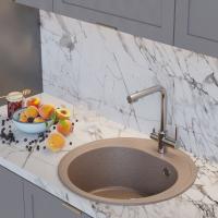 Мойкa ML-GM11 КОМФОРТ круглая, песочная (302), 500мм (глуб. чаши 180)