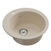 Мойкa ML-GM13 КОМФОРТ круглая, бежевая (328), 495мм (глуб. чаши 200)