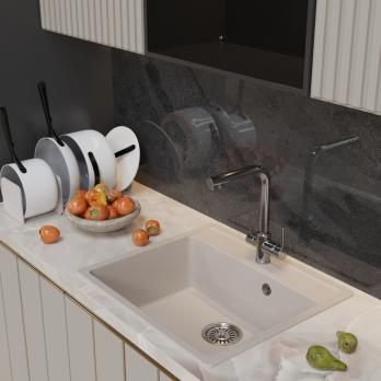 Мойка ML-GM15 КОМФОРТ белая (331), 560*500*180мм