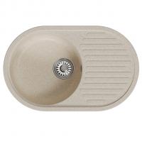 Мойка ML-GM16 КОМФОРТ овальная с крылом, бежевая (328), 730*460*180мм