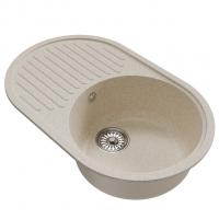 Мойка ML-GM16 КОМФОРТ овальная с крылом, бежевая (328), 730*460*180мм