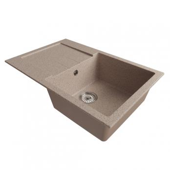 Мойка ML-GM31 КОМФОРТ с крылом, песочная (302), 770*500*190мм