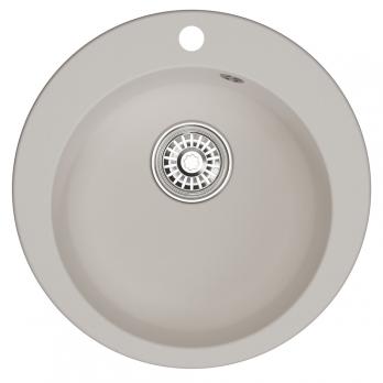 Мойкa ML-GM13 КОМФОРТ круглая, белая (331), 495мм (глуб. чаши 200)