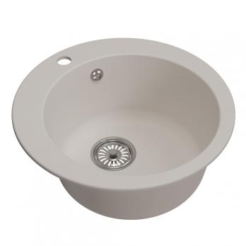 Мойкa ML-GM13 КОМФОРТ круглая, белая (331), 495мм (глуб. чаши 200)