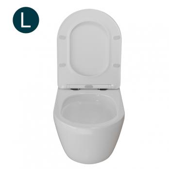 Унитаз подвесной безободковый WAVE MERIDIAN Tornado3.0, сид. дюропласт,м/л,быстр,БЕЛЫЙ глянец(L)