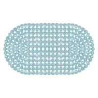 Коврик 67х38 на присосках "Капля" дымчато-голубой