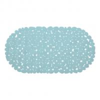 Коврик 69х36 на присосках "Морская галька" дымчато-голубой