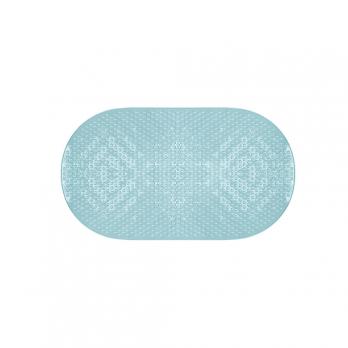 Коврик 69х38 на присосках "Массажный" дымчато-голубой