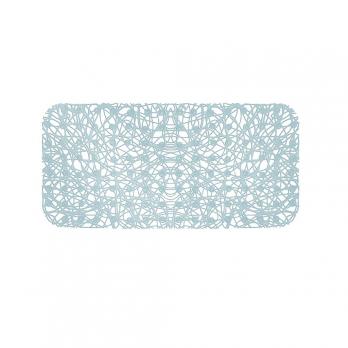 Коврик 72х35 на присосках "Паутинка" дымчато-голубой
