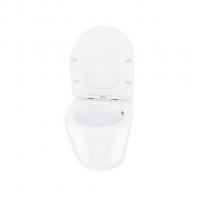 Унитаз подвесной безободковый IDDIS BLQNDSEI25 "Blanco Q" ТОРНАДО смыв, сиденье дюропласт, микролифт