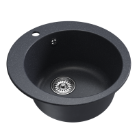 Мойкa ML-GM13 КОМФОРТ круглая, антрацит (343), 495мм (глуб. чаши 200)