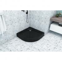 Поддон полукруг 0,8*0,8*0,06 "Classic N"акрил d 90 (каркас+экран) выс.16 см BLACK