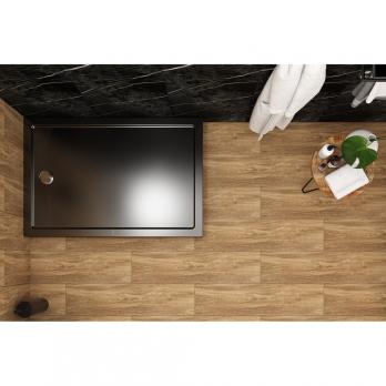 Поддон прямоугольный  1,2*0,8*0,02 "Universal PRO N"акрил d 90 (каркас+экран) выс.13 см BLACK