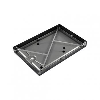 Поддон прямоугольный  1,2*0,8*0,02 "Universal PRO N"акрил d 90 (каркас+экран) выс.13 см BLACK