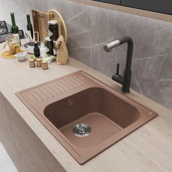 Мойка ML-GM18 КОМФОРТ с крылом, терракотовая (307), 640*490*190мм