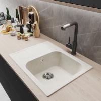 Мойка ML-GM18 КОМФОРТ с крылом, ультра-белая  (341), 640*490*190мм