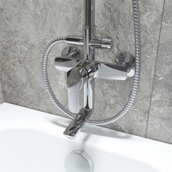 Душевая система 35к IDDIS RAYSB3Fi06 "Ray" лейка "Тропический душ", ХРОМ