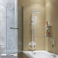 Душевая система 35к IDDIS RAYWT3Fi06 "Ray" лейка "Тропический душ", БЕЛЫЙ матовый