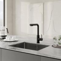 Смеситель для кухни 35к IDDIS RULBLLFi05 "Rule" с вых.для пит.фильтра выс.пов. излив, п/гайку ЧЕРНЫЙ