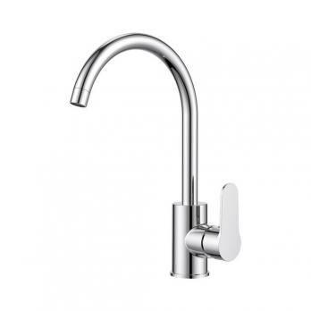 Смеситель для кухни 35к Milardo POLSBJ0M05 "Poli" высокий пов. излив, п/гайку, пластик, ХРОМ
