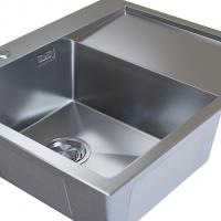 Мойка настол.монтаж 60х50 (3,0) лев. вып 3 1/2  MIXLINE PRO с ФАСКОЙ 20см с сифоном (сатин)