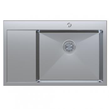 Мойка настол.монтаж 78х50 (3,0) прав. вып 3 1/2  MIXLINE PRO с ФАСКОЙ 20см с сифоном (сатин)