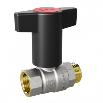 Кран шаровой 1/2'' вн/нар Т-рукоятка (Red+Blue) LD PRIDE