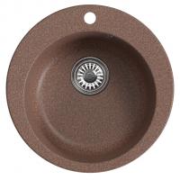 Мойкa ML-GM13 КОМФОРТ круглая, терракотовая (307), 495мм (глуб. чаши 200)