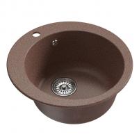 Мойкa ML-GM13 КОМФОРТ круглая, терракотовая (307), 495мм (глуб. чаши 200)