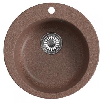 Мойкa ML-GM13 КОМФОРТ круглая, терракотовая (307), 495мм (глуб. чаши 200)