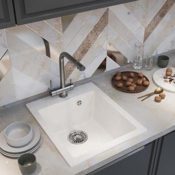 Мойка ML-GM14 КОМФОРТ ультра-белая  (341), 420*500*190мм