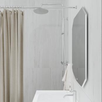 Зеркало MIXLINE "Атлант" 500*690 (ШВ) б/полки с фацетом (К)