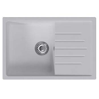 Мойка ML-GM19 КОМФОРТ с крылом, ультра-белая (341), 750*500*200мм