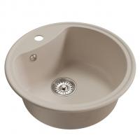 Мойкa ML-GM09 КОМФОРТ круглая, белая (331), 510 мм (глуб. чаши 190)