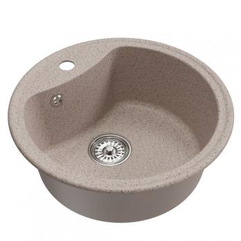 Мойкa ML-GM09 КОМФОРТ круглая, песочная (302), 510 мм (глуб. чаши 190)