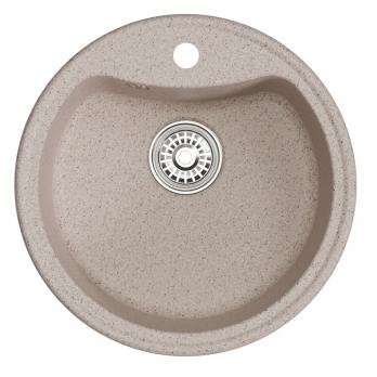 Мойкa ML-GM09 КОМФОРТ круглая, песочная (302), 510 мм (глуб. чаши 190)