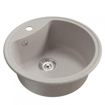 Мойкa ML-GM09 КОМФОРТ круглая, серая (310), 510 мм (глуб. чаши 190)
