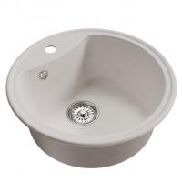 Мойкa ML-GM09 КОМФОРТ круглая, ультра-белая  (341), 510 мм (глуб. чаши 190)