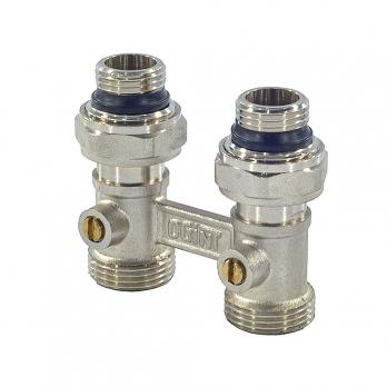 Узел нижнего подключения 1/2x3/4ЕК OGINT прямой двухтруб